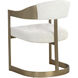 Beaumont Antique Brass / Rhea Light Barley Dining Armchair